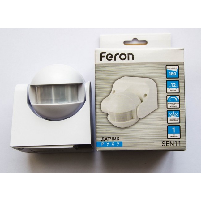 Датчик движения Feron LX39/SEN11 1200W белый