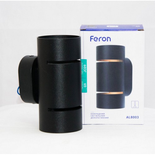 Настінний світильник Feron AL8003 G9 круглий чорний - фото 1