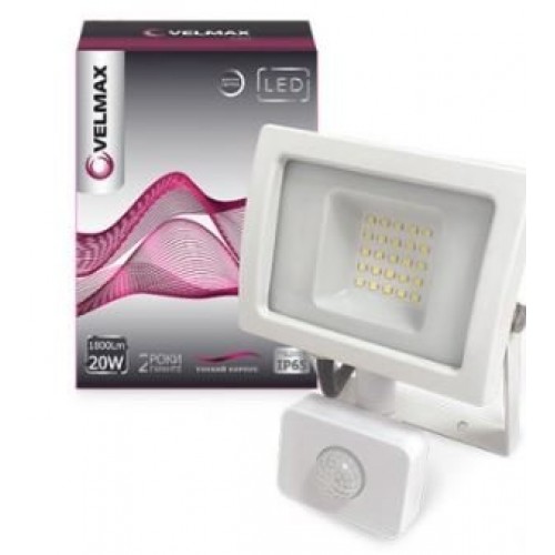 Прожектор світлодіодний VELMAX VF-206SWh 20W 6200K - фото 1