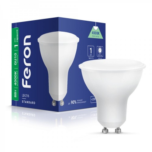 Светодиодная лампа Feron LB-216 8W GU10 4000K - фото 4