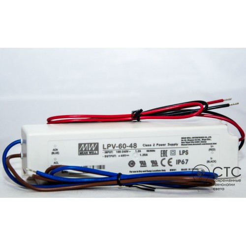 Блок питания Meanwell LPV-60-48V 60W - фото 1