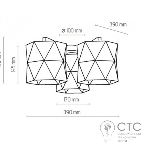 Люстра TK Lighting 1042 Siro Black - фото 2