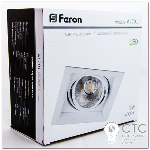 Светодиодный карданный светильник Feron AL201 12W COB 4000K  - фото 4