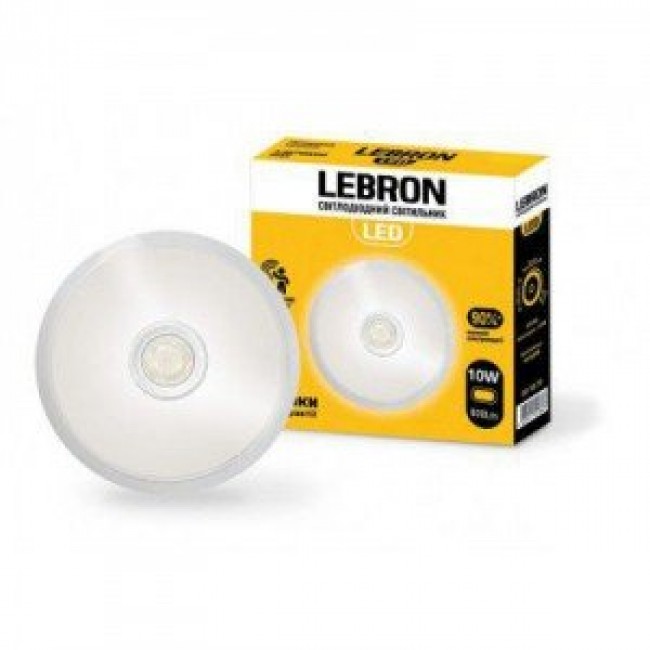 Светодиодный светильник Lebron Круг накладной 10W-4100K с датчиком движения