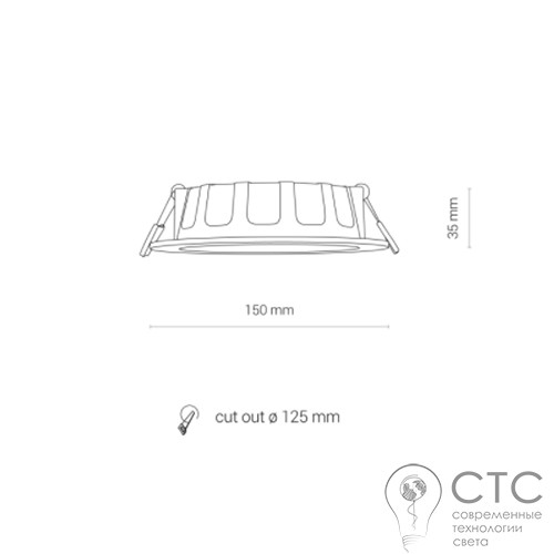 Точковий світильник Nowodvorski 8778 CL Kos LED 10W 4000K - фото 5