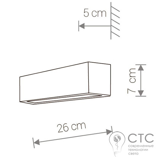 Настінний світильник Nowodvorski 6350 Straight Wall Graphite XS - фото 2