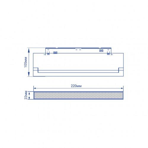 Магнитный трековый светильник Feron MGN306 12W 4000К 110 град чорний - фото 3