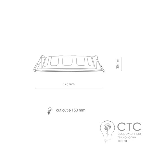 Точечный светильник Nowodvorski 8777 CL Kos LED 16W 3000K - фото 5
