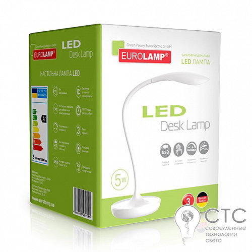 Настольный светильник EUROLAMP 5W 4000K белый - фото 3