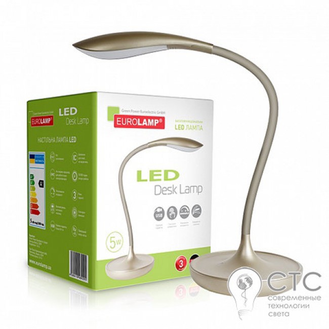 Настольный светильник EUROLAMP 5W 4000K золотой