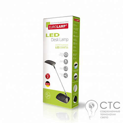 Настільний світильник EUROLAMP 5W 3000-6500K чорний - фото 2