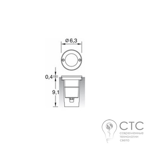 Грунтовой светильник Dopo 031A-L0301B-30 Glass 1W 6000K - фото 2
