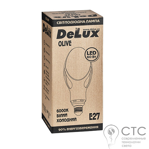 Світлодіодна лампа Delux Olive 60W E27 6000K - фото 3