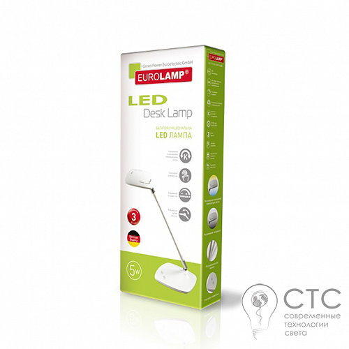 Настільний світильник EUROLAMP 5W 3000-6500K білий - фото 2