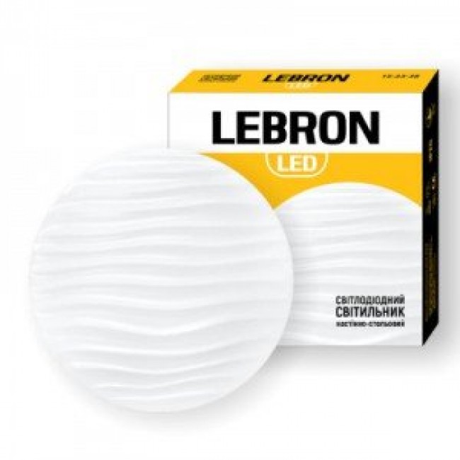 Светодиодный настенно-потолочный светильник Lebron Круг накладной 18W-4100K