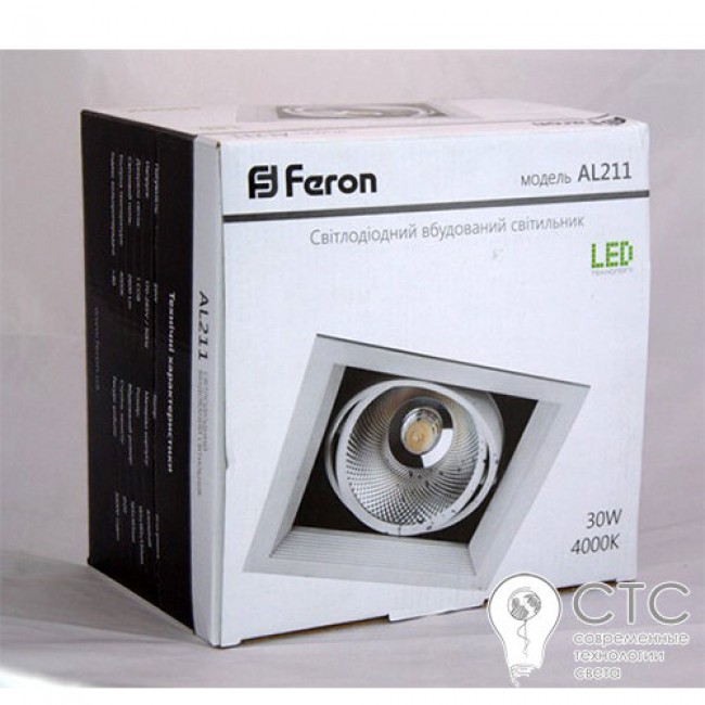 Світлодіодний карданний світильник Feron AL211 30W COB 4000K