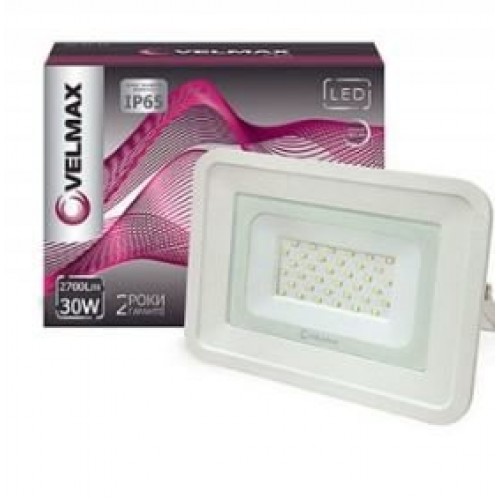 Прожектор світлодіодний VELMAX VF-306Wh 30W 6200K - фото 1