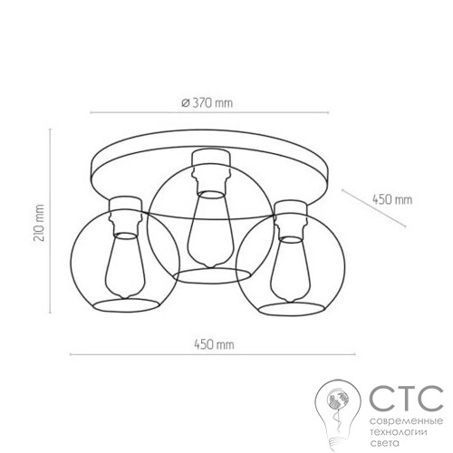 Потолочный светильник TK Lighting 2776 Cubus Graphite - фото 2