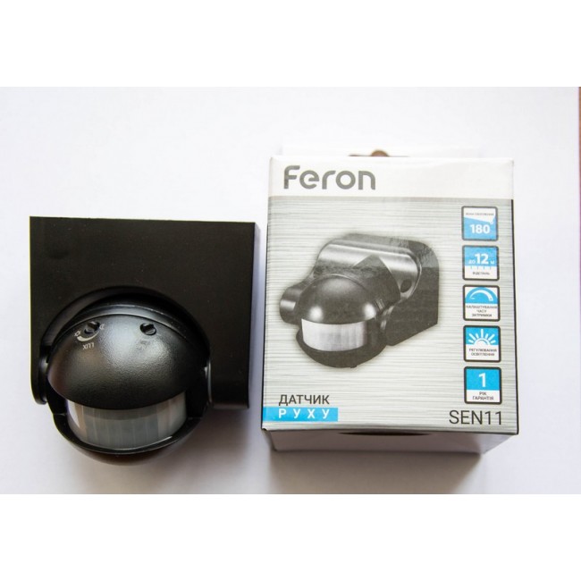 Датчик движения Feron LX39/SEN11 черный