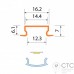 Профиль для светодиодной ленты ACK-1012.01 / AS 1 метр