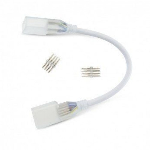 Конектор провід + 2 затискачі для неону 14*26 PL-Connector-2jack-NEON-1426 - фото 1