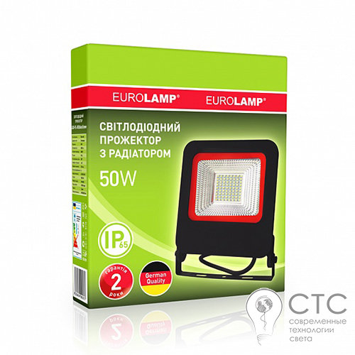 Світлодіодний прожектор EUROLAMP 50W з радіатором - фото 2