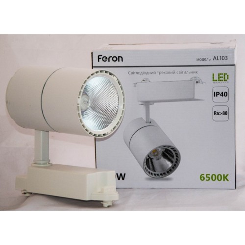 Світлодіодний трековий світильник Feron AL103 30W 2700K білий - фото 1