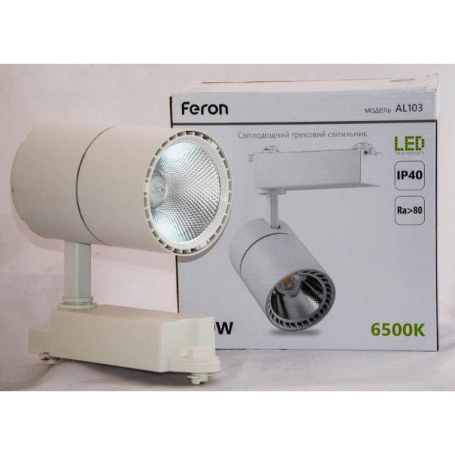 Светодиодный трековый светильник Feron AL103 30W 2700K белый