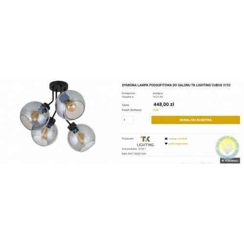 Люстра TK Lighting 3152 Cubus - фото 2