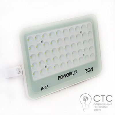 Светодиодный прожектор Powerlux 23625 30W 6500K WH