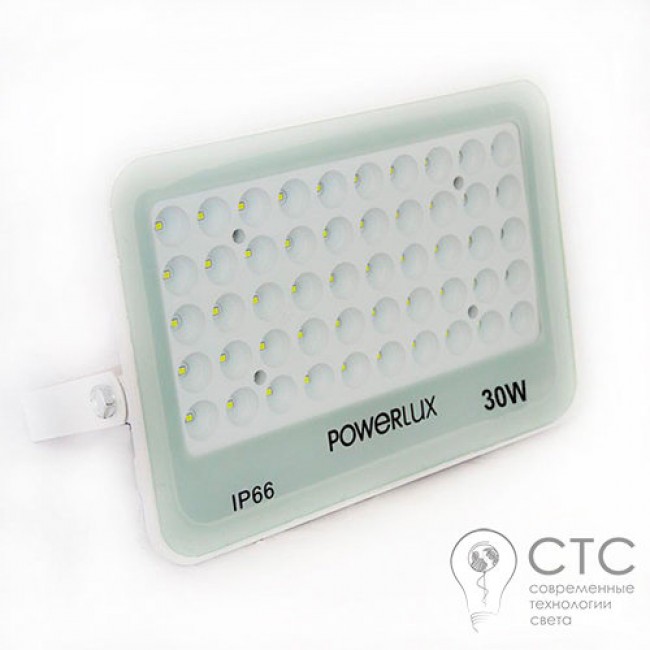 Светодиодный прожектор Powerlux 23625 30W 6500K WH