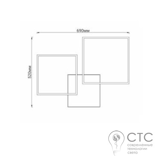 Светодиодный Smart светильник Feron AL6300 Quadro M Black - фото 2