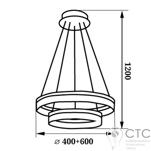 Светодиодная люстра POWERLUX 50Вт 4500К - фото 2