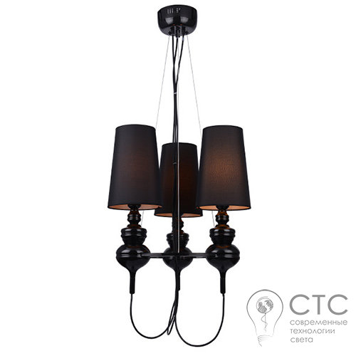 Люстра Azzardo Baroco 3 pendant (AD-7121S-3BK) - фото 1