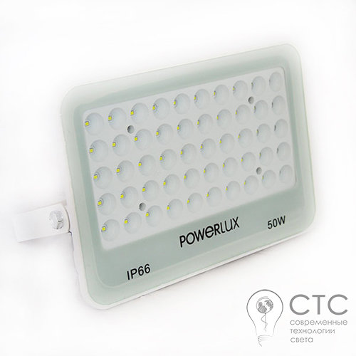 Светодиодный прожектор Powerlux 09988 50W 6500K WH - фото 1