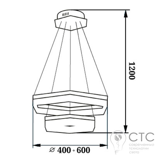 Світлодіодна люстра POWERLUX 50Вт 4500К-977 - фото 2