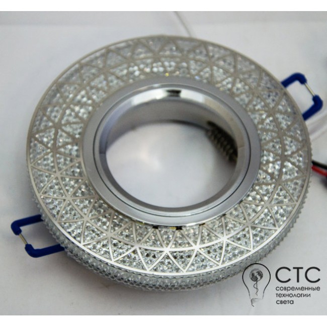 Встраиваемый светильник Feron CD832 с LED подсветкой прозрачный