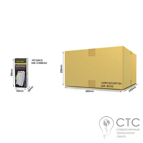 Контролер для лід стрічок MiLight TK-45 RGB+CCT 2.4 GHz - фото 5