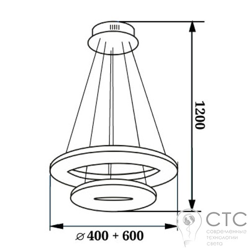 Світлодіодна люстра POWERLUX 80Вт 4500К-117 - фото 3
