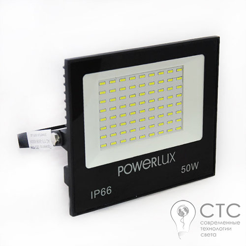 Світлодіодний прожектор Powerlux 09957 BK 50W 6500K - фото 1