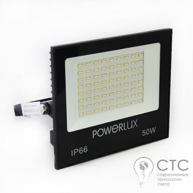 Светодиодный прожектор Powerlux 09957 BK 50W 6500K