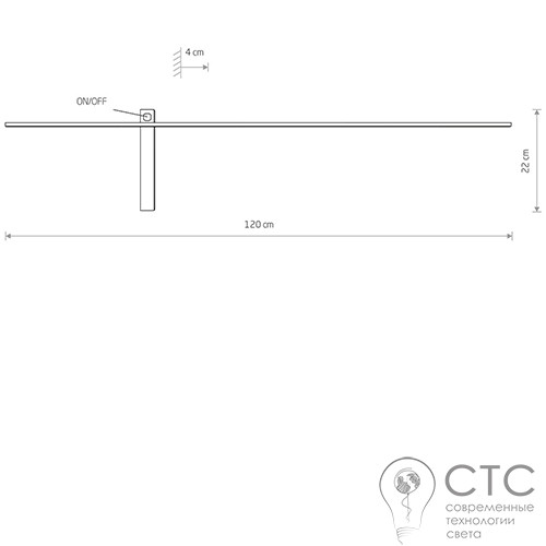 Настенный светильник Nowodvorski 8117 Impulse LED L, 15 Вт, 380 лм, 3000K - фото 2