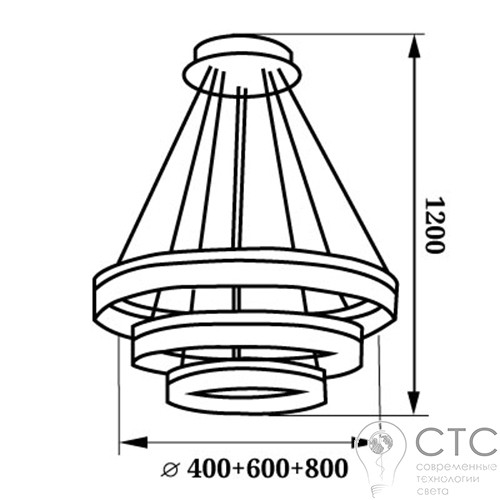 Светодиодная люстра POWERLUX 90Вт 4500К-974 - фото 3