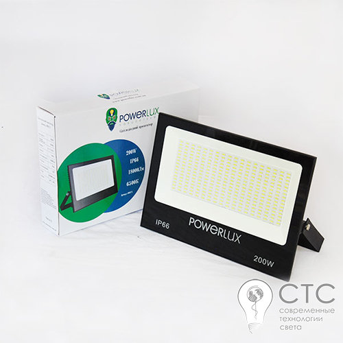 Світлодіодний прожектор Powerlux 09971 BK 200W 6500K - фото 2