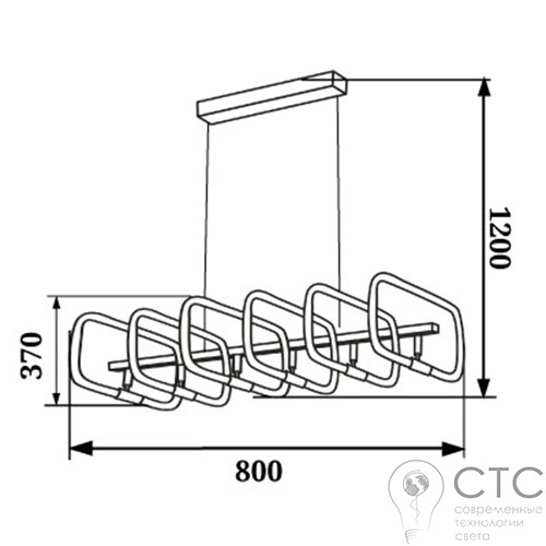 Светодиодная люстра POWERLUX 108Вт 4000К - фото 2