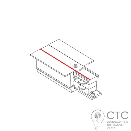 Ввод питания 3 фазы Nowodvorski 8691 CTLS Recessed Power End Cap Right (PE-R) - фото 2