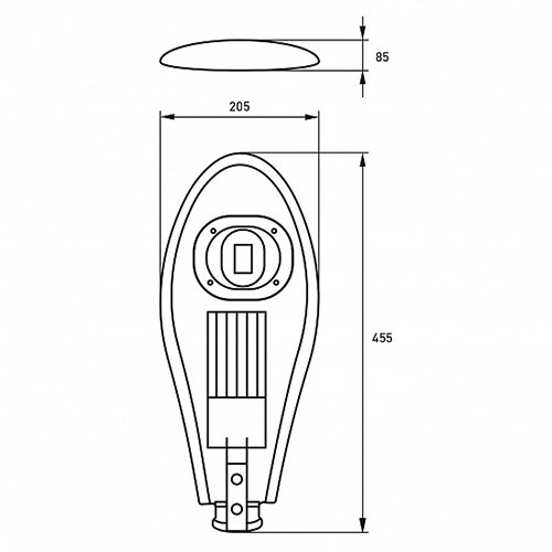 Вуличний світлодіодний світильник EUROLAMP COB 30W 6000K - фото 3