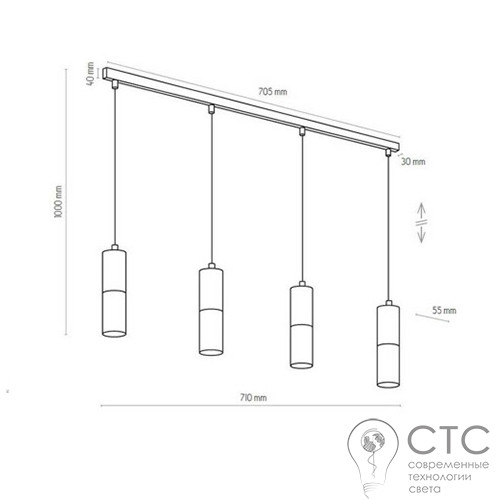 Подвесной светильник TK Lighting 4367 Elit Black - фото 2