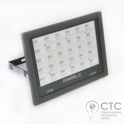 Светодиодный прожектор Powerlux 10007 GR 100W 6500K