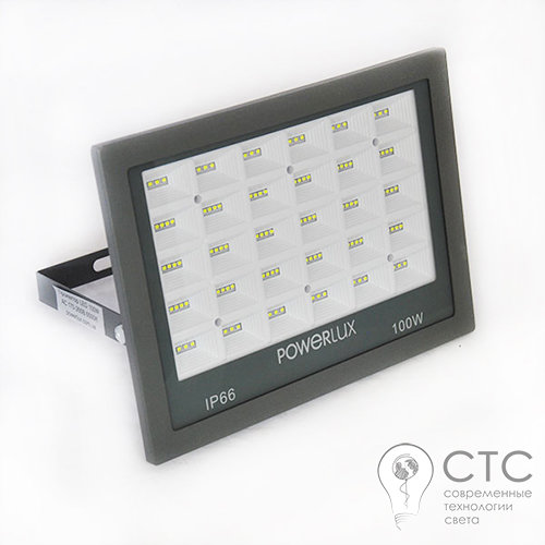 Светодиодный прожектор Powerlux 10007 GR 100W 6500K - фото 1